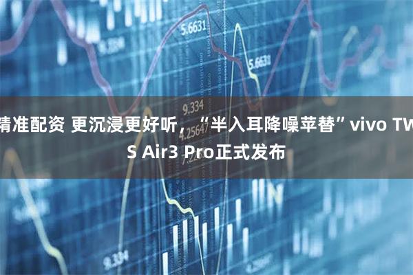 精准配资 更沉浸更好听，“半入耳降噪苹替”vivo TWS Air3 Pro正式发布