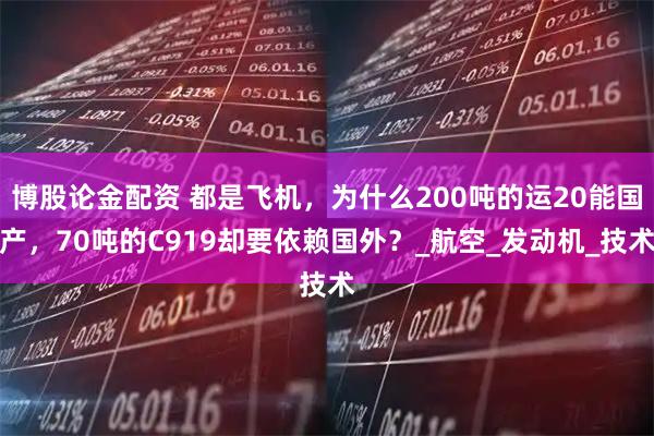 博股论金配资 都是飞机，为什么200吨的运20能国产，70吨的C919却要依赖国外？_航空_发动机_技术
